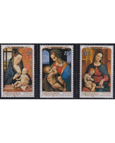 F-EX38245 PENRHYN MNH 1975 CHRISTMAS NAVIDAD ART RENAISSANCE MADONNA.