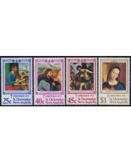 F-EX38249 ST CHRISTOPHER NEVIS ANGUILLA MNH 1975 CHRISTMAS NAVIDAD ART RAPHAEL.
