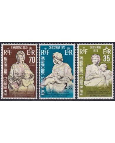 F-EX38250 NEW HEBRIDES MNH 1975 CHRISTMAS NAVIDAD ART MICHELANGELO MADONNA.