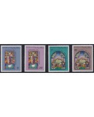 F-EX38255 NAURU MNH 1975 CHRISTMAS NAVIDAD DRAWING STAINED GLASS RELIGION.