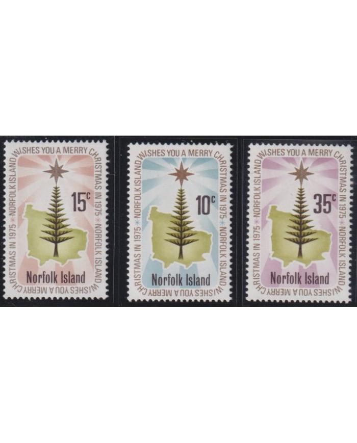 F-EX38257 NORFOLK MNH 1975 CHRISTMAS NAVIDAD TREE DRAWING RELIGION.