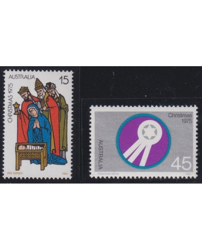 F-EX38258 AUSTRALIA MNH 1975 CHRISTMAS NAVIDAD DRAWING RELIGION.
