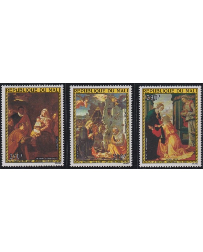 F-EX38262 MALI MNH 1975 CHRISTMAS NAVIDAD ART GHIRLANDAIO FILIPPO LIPPI  VELAZQUEZ.
