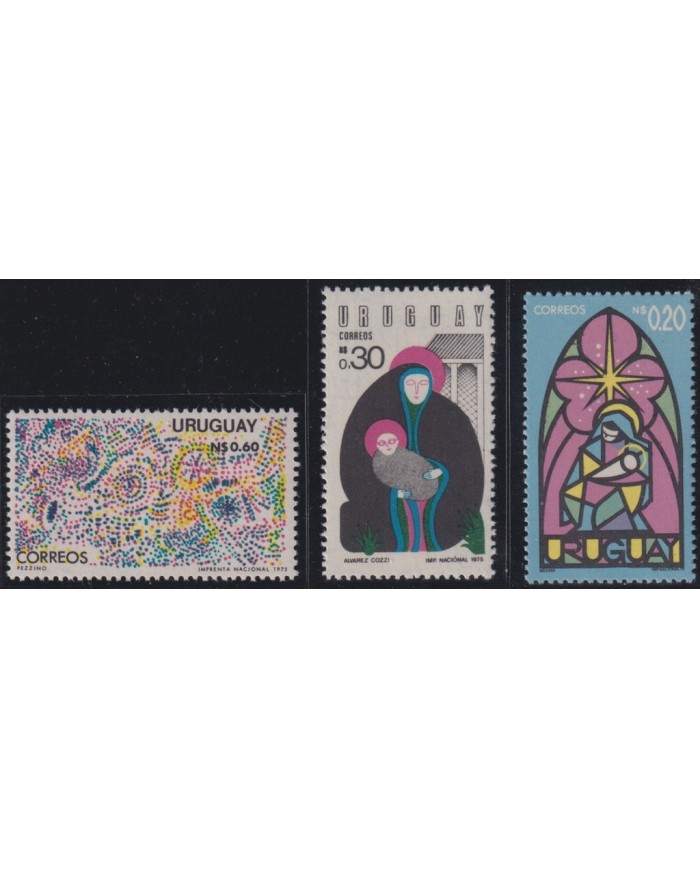 F-EX38267 URUGUAY MNH 1975 CHRISTMAS NAVIDAD DRAWING RELIGION.