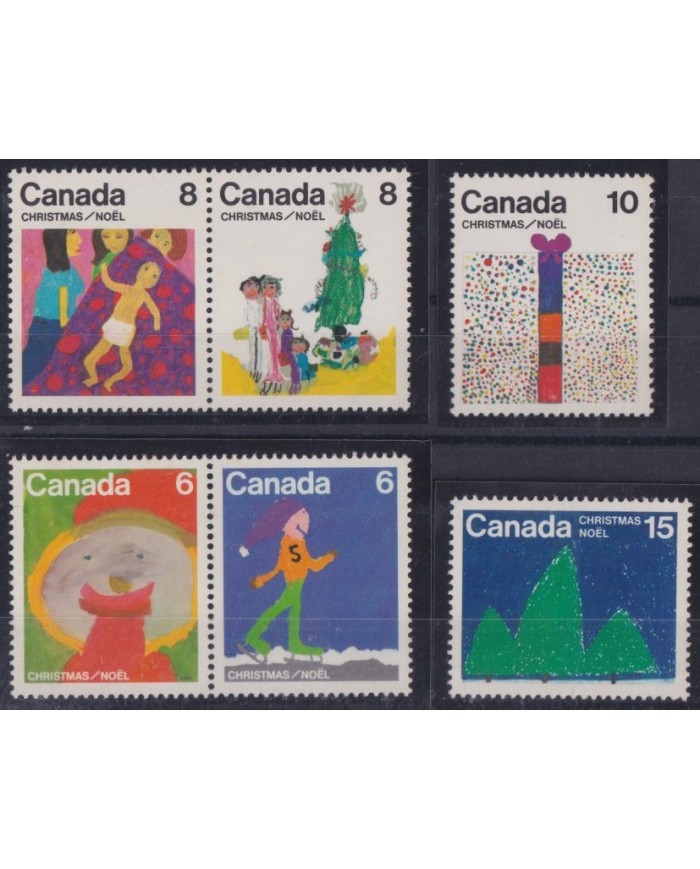 F-EX38272 CANADA MNH 1975 CHRISTMAS NAVIDAD DRAWING RELIGION