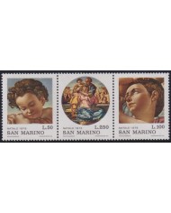 F-EX38275 SAN MARINO MNH 1975 CHRISTMAS NAVIDAD ART MICHELANGELO MADONNA.