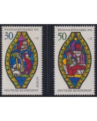 F-EX38287 GERMANY MNH 1976 CHRISTMAS NAVIDAD ART PAINTING STAINED GLASS.