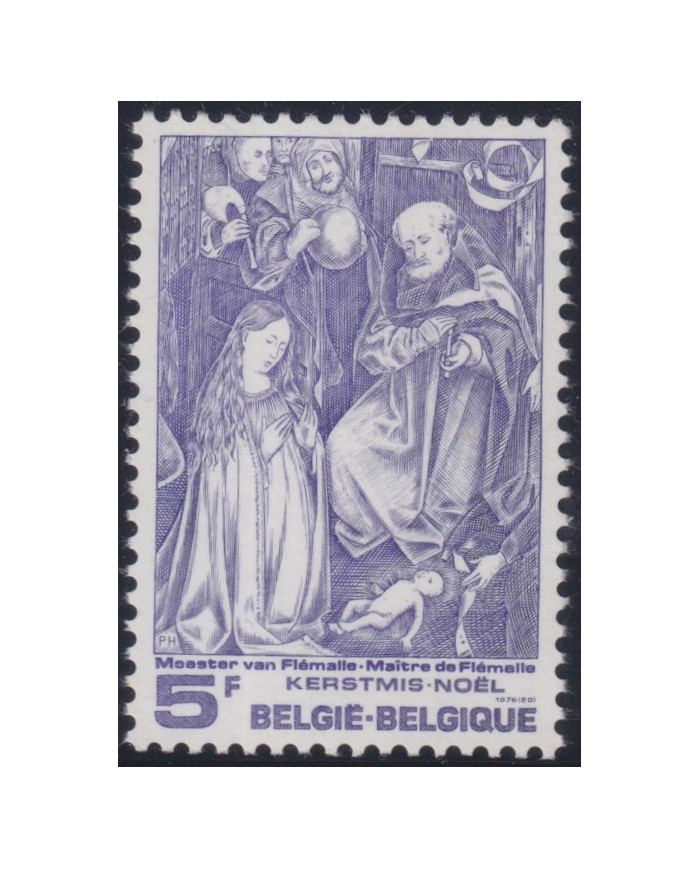 F-EX38288 BELGIUM BELGIUM MNH 1975 CHRISTMAS NAVIDAD ART MADONNA PAINTING.