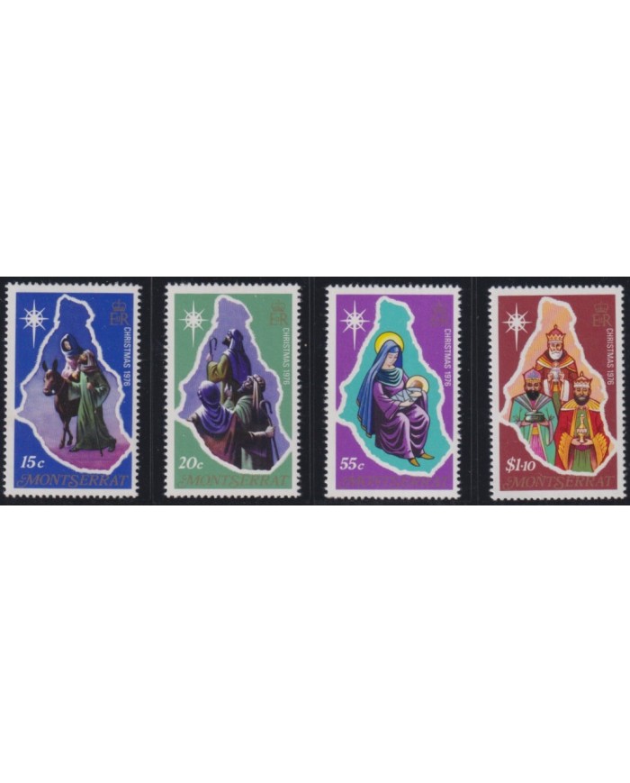 F-EX38297 MONTSERRAT  MNH 1976 CHRISTMAS NAVIDAD DRAWING RELIGION.