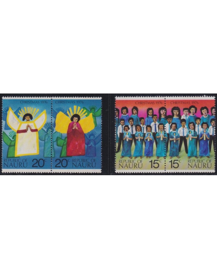 F-EX38298 NAURU MNH 1976 CHRISTMAS NAVIDAD CHILD DRAWING RELIGION.