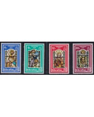 F-EX38299 GIBRALTAR MNH 1976 CHRISTMAS NAVIDAD ART MADONNA STAINED GLASS.