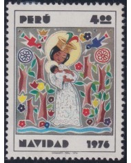 F-EX38308 PERU MNH 1976 CHRISTMAS NAVIDAD CHILD DRAWING RELIGION.