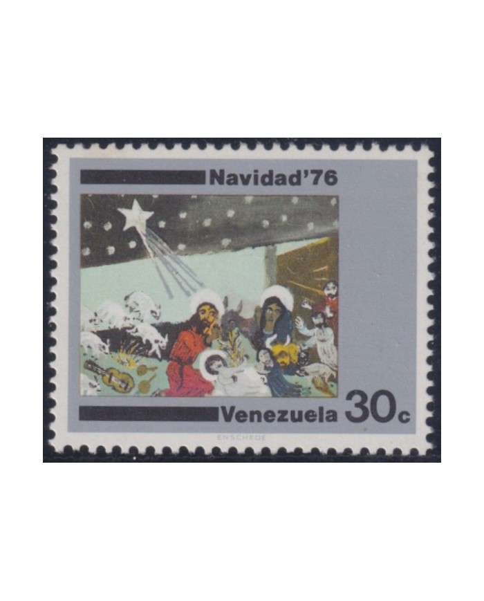F-EX38310 VENEZUELA MNH 1976 CHRISTMAS NAVIDAD DRAWING RELIGION.