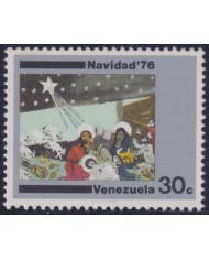 F-EX38310 VENEZUELA MNH 1976 CHRISTMAS NAVIDAD DRAWING RELIGION.