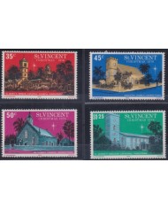 F-EX38313 ST VINCENT MNH 1976 CHRISTMAS NAVIDAD CHURCH ARCHITECTURE RELIGION.