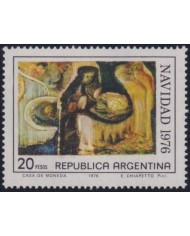 F-EX38317 ARGENTINA MNH 1976 CHRISTMAS NAVIDAD ART MADONNA PAINTING CHIAPETTO.
