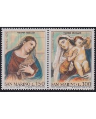 F-EX38318 SAN MARINO MNH 1976 CHRISTMAS NAVIDAD ART MADONNA PAINTING TIZIANO.