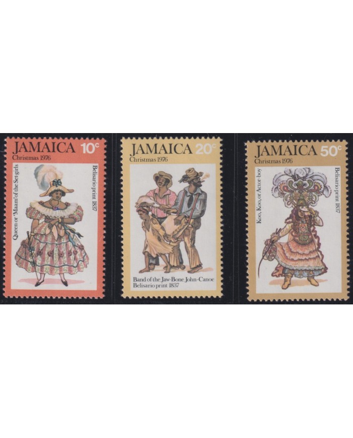 F-EX38319 JAMAICA MNH 1976 CHRISTMAS NAVIDAD FOLKORE DRAWING.