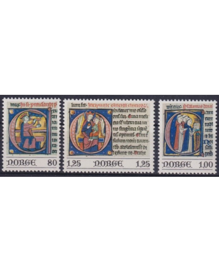 F-EX38333 NORWAY NORGE MNH 1977 CHRISTMAS NAVIDAD ART MADONNA BOOK PAINTING.