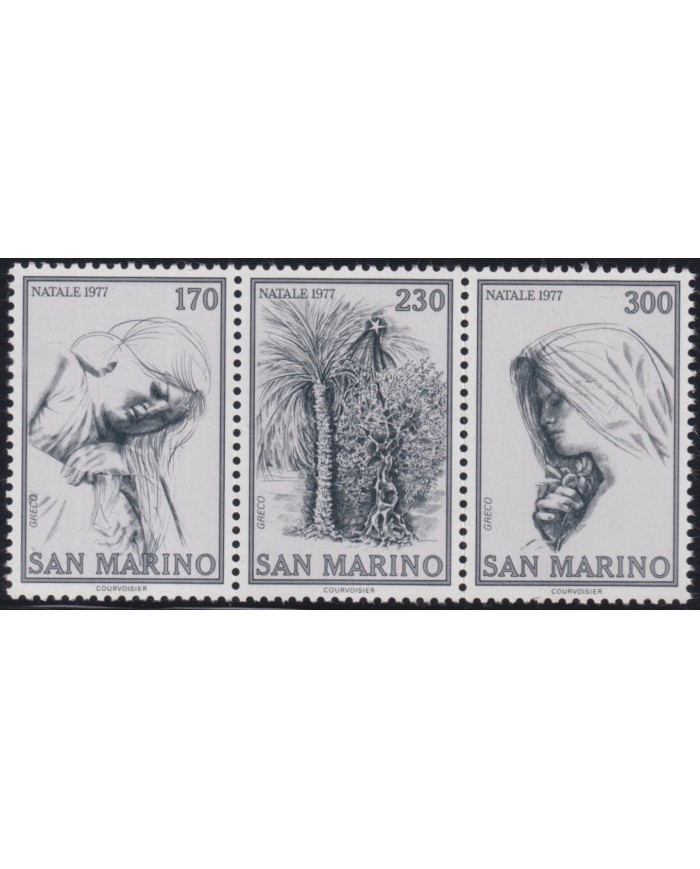 F-EX38341 SAN MARINO MNH 1977 CHRISTMAS NAVIDAD ART DRAWING RELIGION.