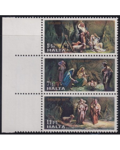 F-EX38342 MALTA MNH 1977 CHRISTMAS NAVIDAD ART MADONNA PAINTING RENAISSENCE.