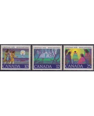F-EX38344 CANADA MNH 1977 CHRISTMAS NAVIDAD ART DRAWING RELIGION.