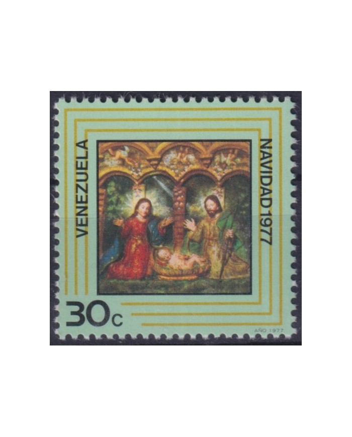 F-EX38346 VENEZUELA MNH 1977 CHRISTMAS NAVIDAD ART RELIGION.