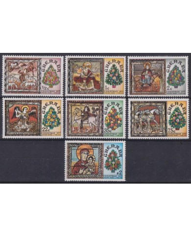 F-EX38348 GRENADA MNH 1977 CHRISTMAS NAVIDAD ART MADONNA CEILING PANEL PAINTING.