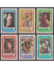 F-EX38352 TURKS & CAICOS MNH 1977 CHRISTMAS NAVIDAD ART MADONNA RUBENS PAINTING.