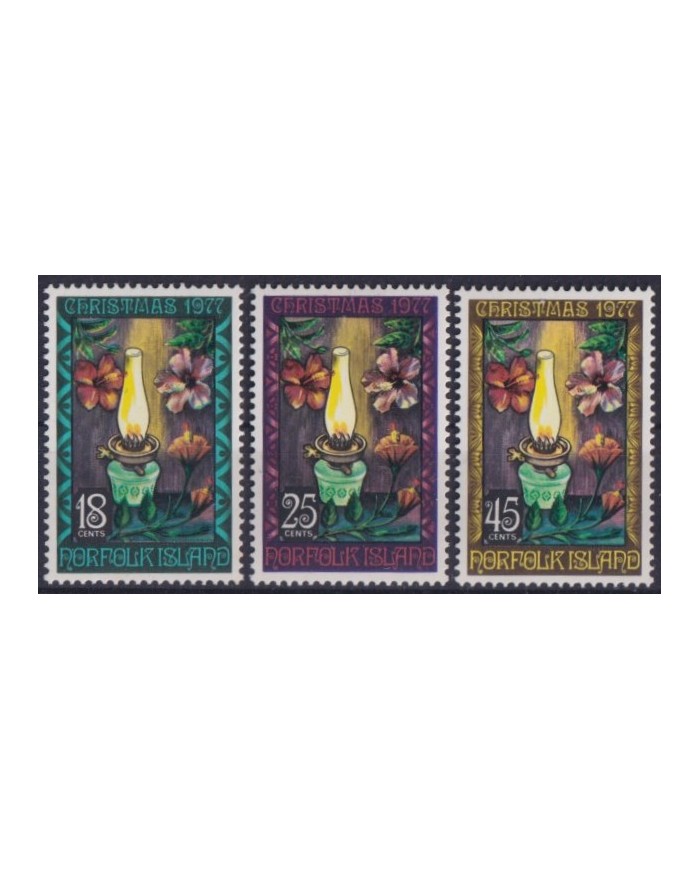 F-EX38363 NORFOLK MNH 1977 CHRISTMAS NAVIDAD ART LIGHT DRAWING RELIGION.