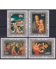 F-EX38365 CAMEROUN CAMEROON MNH 1977 CHRISTMAS NAVIDAD ART RAPHAEL BELLINI MADONNA PAINTING RENAISSENCE.