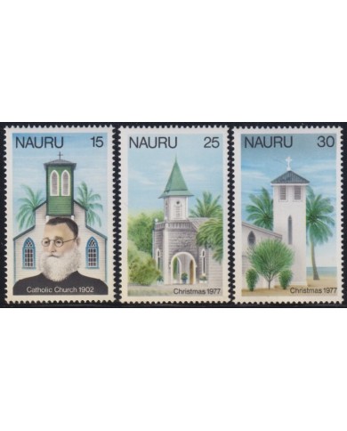F-EX38372 NAURU MNH 1977 CHRISTMAS NAVIDAD ART CURCH ARCHITECTURE DRAWING RELIGION.