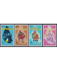 F-EX38378 MONTSERRAT MNH 1976 CHRISTMAS NAVIDAD ART DRAWING SHIP RELIGION.