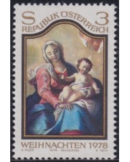 F-EX38387 AUSTRIA MNH 1978 CHRISTMAS NAVIDAD ART MADONNA PAINTING RENASSENCE.