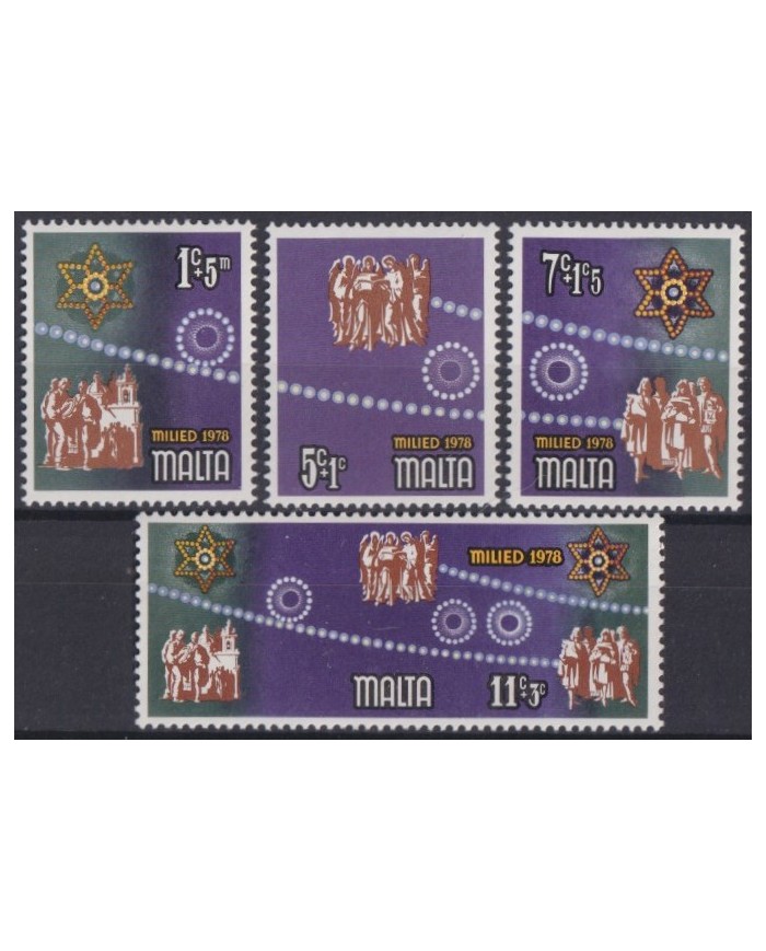 F-EX38389 MALTA MNH 1978 CHRISTMAS NAVIDAD ART DRAWING RELIGION.