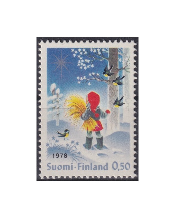 F-EX38395 FINLAND SOUMI MNH 1978 CHRISTMAS NAVIDAD SNOW DRAWING RELIGION.