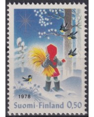 F-EX38395 FINLAND SOUMI MNH 1978 CHRISTMAS NAVIDAD SNOW DRAWING RELIGION.