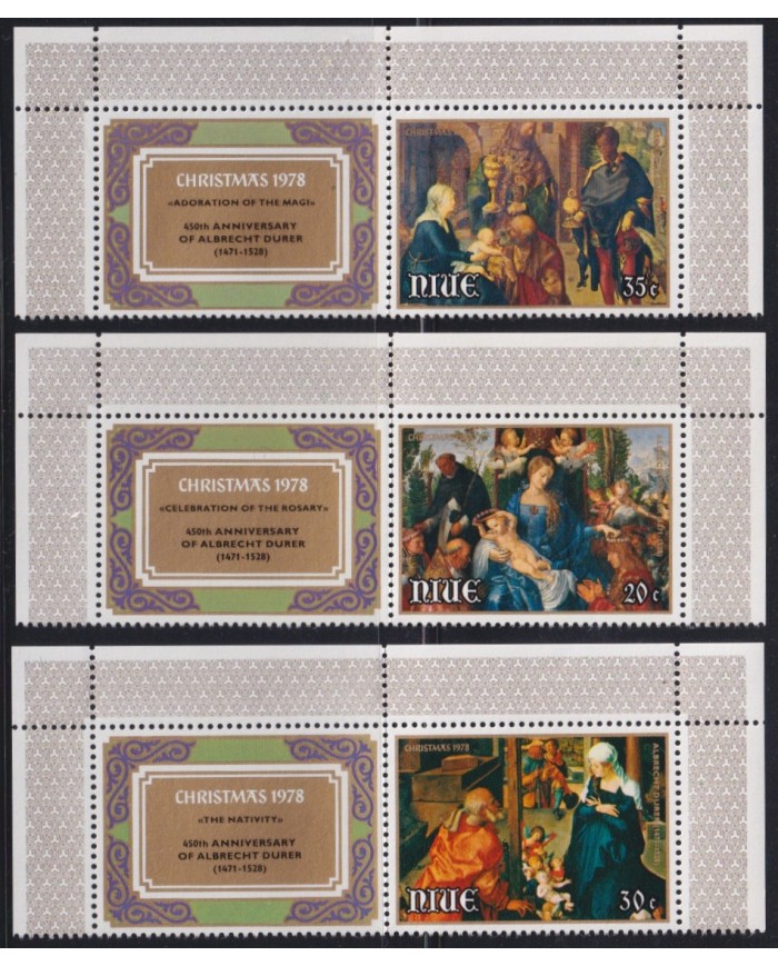 F-EX38396 NIUE MNH 1978 CHRISTMAS NAVIDAD ART MADONNA PAINTING DURER RENASSENCE.