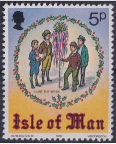 F-EX38401 MAN IS MNH 1978 CHRISTMAS NAVIDAD ART DRAWING RELIGION.