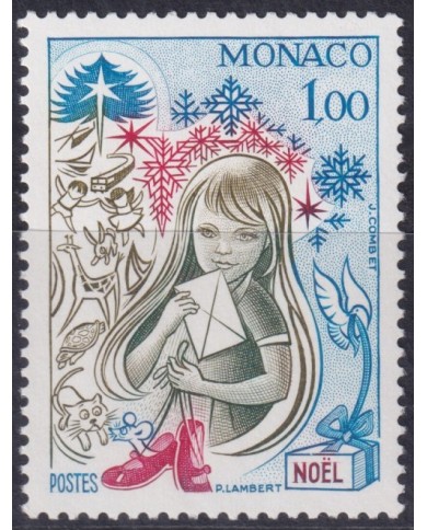 F-EX38410 MONACO MNH 1978 CHRISTMAS NAVIDAD CHILDREN DRAWING RELIGION.