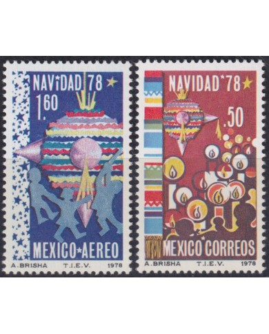 F-EX38417 MEXICO MNH 1978 CHRISTMAS NAVIDAD ART DRAWING RELIGION.