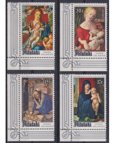 F-EX38428 AITUTAKI MNH 1978 CHRISTMAS NAVIDAD ART MADONNA DURER PAINTING RENASSENCE.