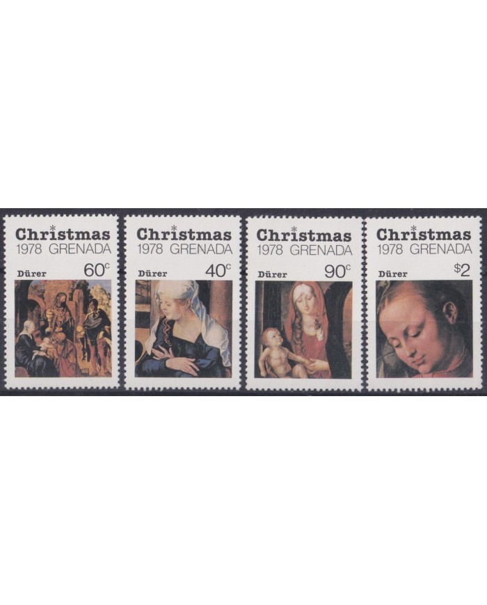 F-EX38431 GRENADA MNH 1978 CHRISTMAS NAVIDAD ART MADONNA DURER PAINTING RENASSENCE.