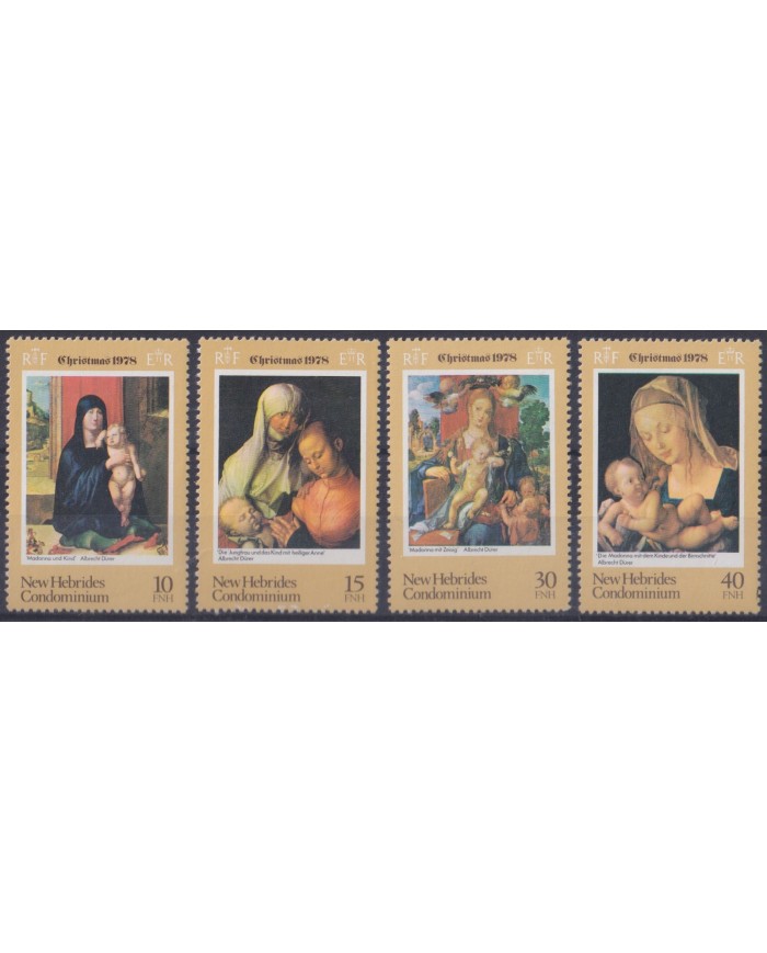 F-EX38439 NEW HEBRIDES MNH 1978 CHRISTMAS NAVIDAD ART MADONNA DURER PAINTING RENASSENCE.