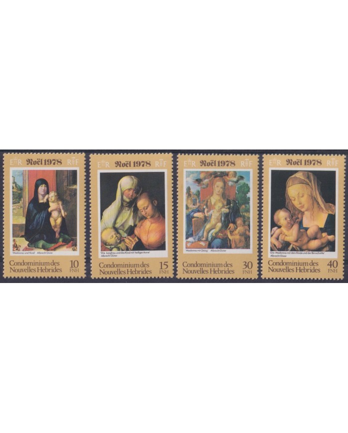 F-EX38440 NEW HEBRIDES MNH 1978 CHRISTMAS NAVIDAD ART MADONNA DURER PAINTING RENASSENCE.