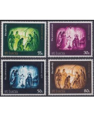 F-EX38442 ST LUCIA MNH 1978 CHRISTMAS NAVIDAD ART DRAWING RELIGION.