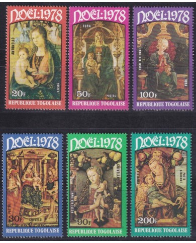 F-EX38443 TOGO MNH 1978 CHRISTMAS NAVIDAD ART MADONNA LOTTO TURA CRIVELLI ANTONELLO RENAISSENCE.