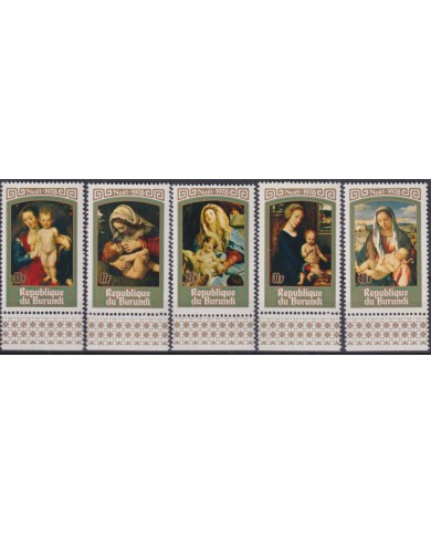 F-EX38444 BURUNDI MNH 1978 CHRISTMAS NAVIDAD ART MADONNA PAINTING RENASSENCE.