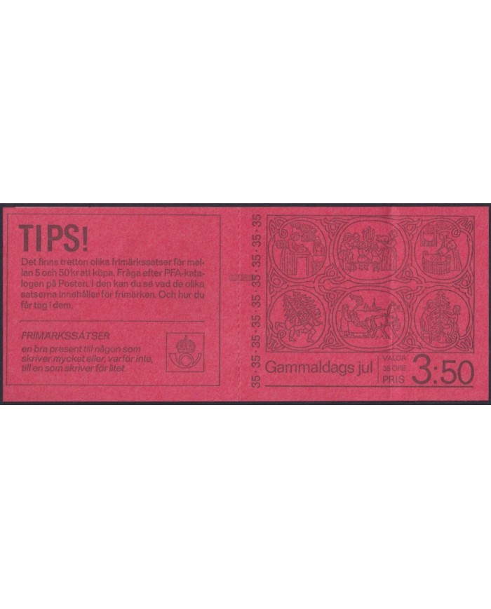 F-EX38454 SVERIGE SWEDEN MNH 1978 CHRISTMAS NAVIDAD BOOKLED ART DRAWING.