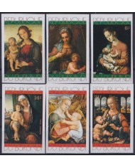 F-EX38455 BURUNDI MNH 1971 CHRISTMAS NAVIDAD ART MADONNA IMPERF PAINTING RENASSENCE.